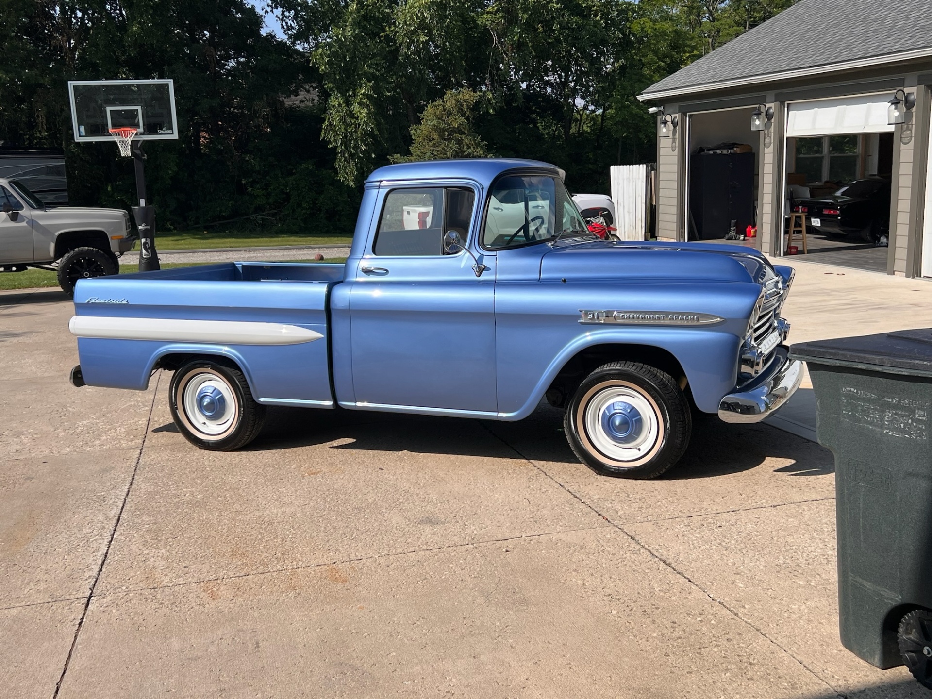 Completed blue Chevrolet Apache build