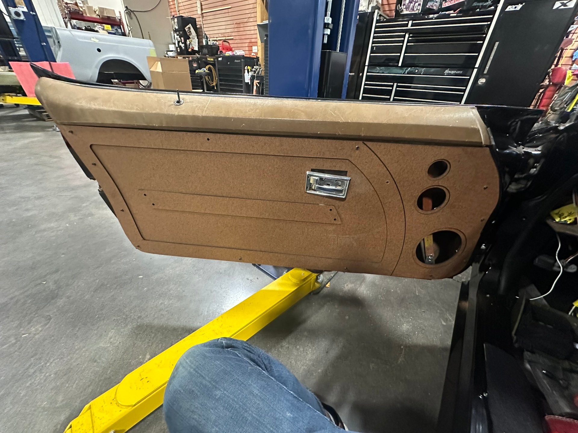 Raw door panel substrate with speaker holes